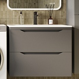 Style Line Тумба под раковину Марелла 70 Люкс Plus антискрейтч подвесная серая матовая